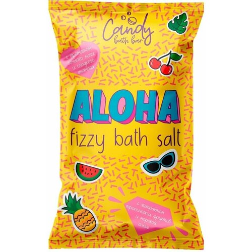 Соль шипучая для ванн Laboratory Katrin Candy bath bar Aloha двухцветная 100г х 2шт