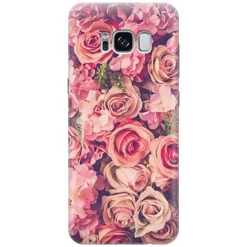фото Re:paчехол - накладка artcolor для samsung galaxy s8 с принтом "розовый куст"