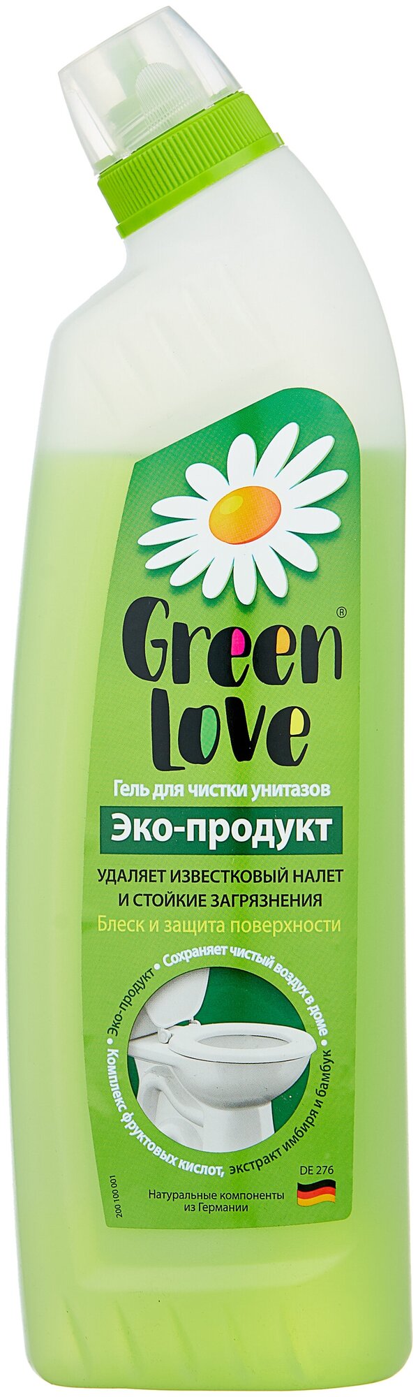 Гель для чистки унитазов GREEN LOVE, 750 г (версия 2022)