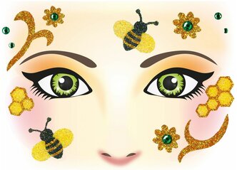 Наклейка на лицо HERMA Face Art Honey Bee