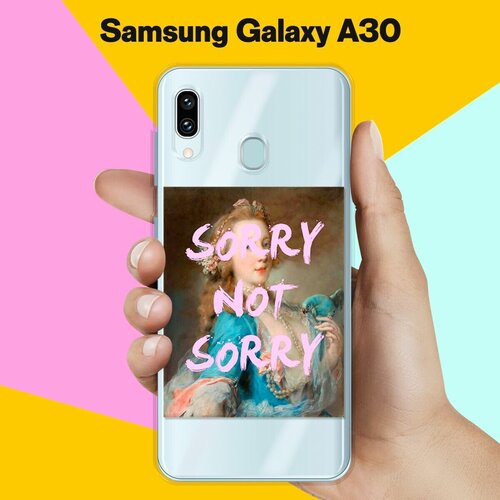 Силиконовый чехол Sorry на Samsung Galaxy A30 силиконовый чехол на samsung galaxy a30 самсунг галакси а30 enjoy every moment мрамор