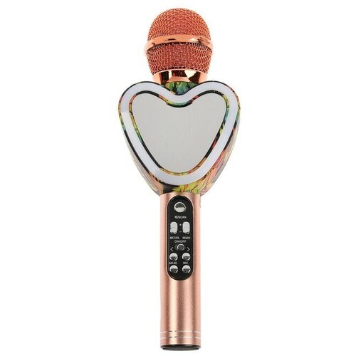 Микрофон для караоке Q5 3 Вт 1800 мАч Bluetooth FM microSD розовый 202800₽