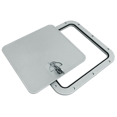 фото Крышка рундука 380х380 светло-серая пластмасса nuova rade