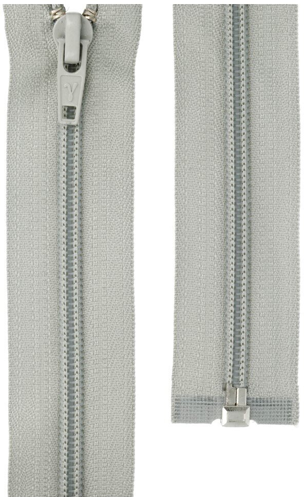 фото Молния Спираль "GAMMA" G105 30 см тип 5 разъёмная однозамковая №301 св. серый