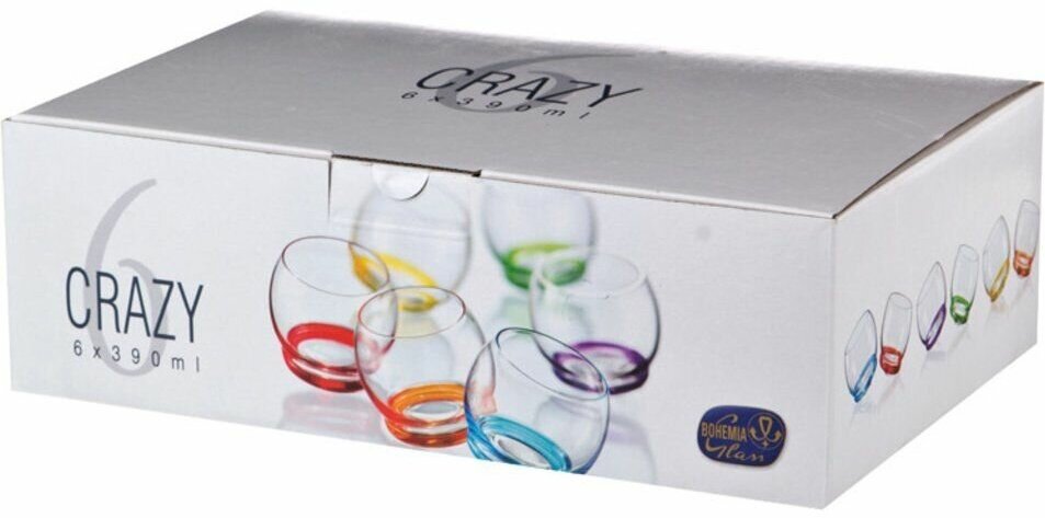 Набор стаканов 6 шт Bohemia Crystal Крези для виски, хрустальное стекло, 390 мл., арт. - фото №14