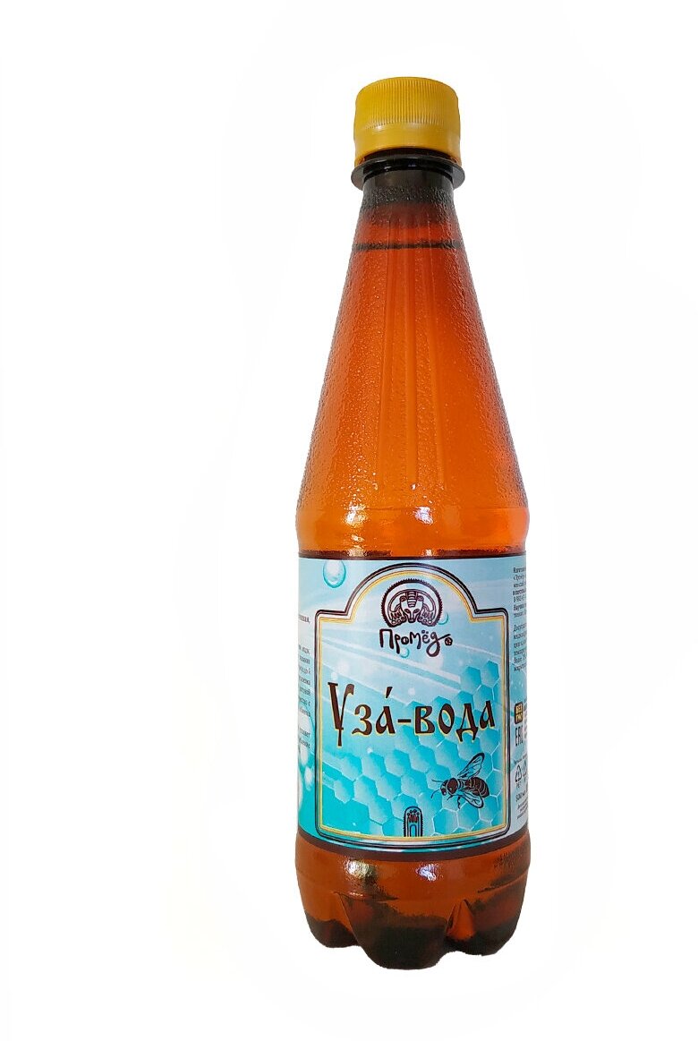 Напиток безалкогольный "Узá-вода" с прополисом газированный Промёд 500 мл - фотография № 1