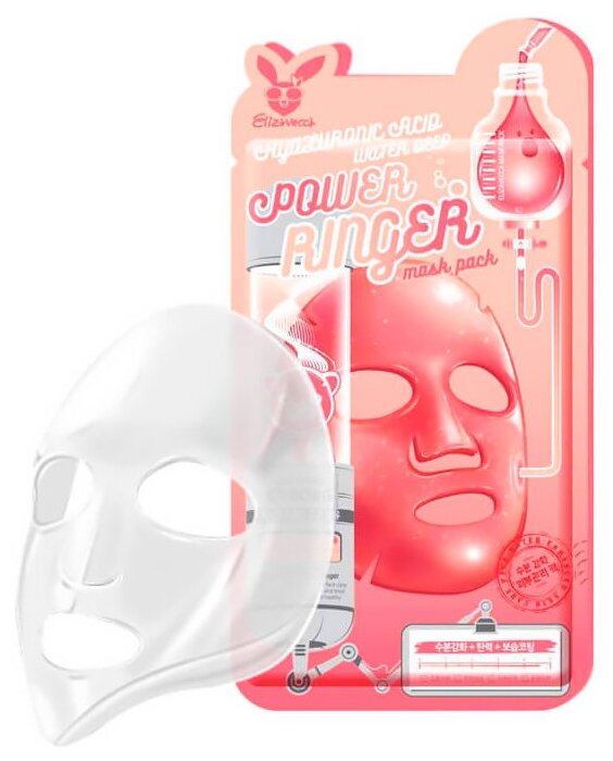 Elizavecca Тканевая маска Hyaluronic Acid Water Deep Power Ringer Mask с гиалуроновой кислотой