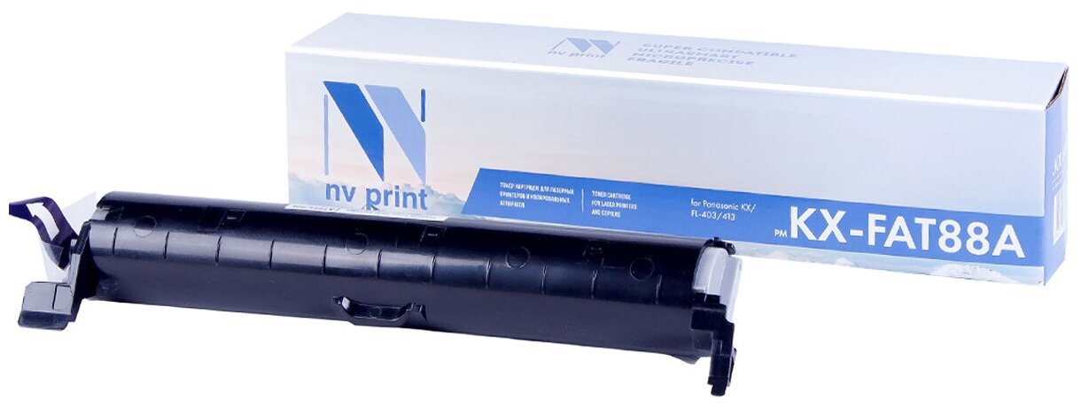 Лазерный картридж NV Print NV-KXFAT88A для Panasonic KX-FL401, FL402, FL403, FL422, FLC411, FLC412 (совместимый, чёрный, 2000 стр.)