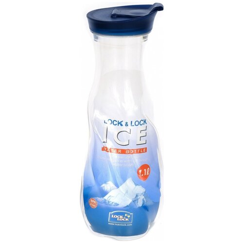фото Бутылка locknlock ice water bottle 1.1 л прозрачный/синий
