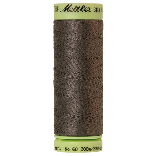 Нить для машинного квилтинга SILK-FINISH COTTON 60, 200 м 100% хлопок 0416 Dark Charcoal ( 9240-0416 )