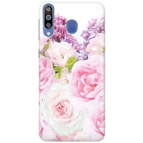 фото Gosso ультратонкий силиконовый чехол-накладка для samsung galaxy m30 с принтом "розовый букет"