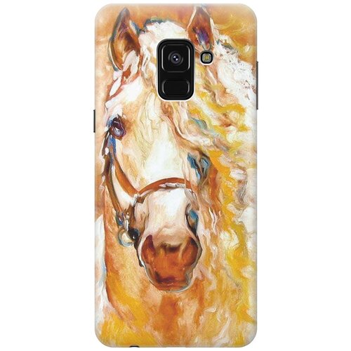 фото Re:paчехол - накладка artcolor для samsung galaxy a8+ (2018) с принтом "золотистая грива"