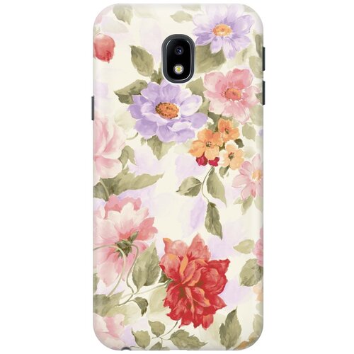 фото Cиликоновый чехол на samsung galaxy j3 (2017) / самсунг джей 3 2017 с принтом "нежные цветы" gosso