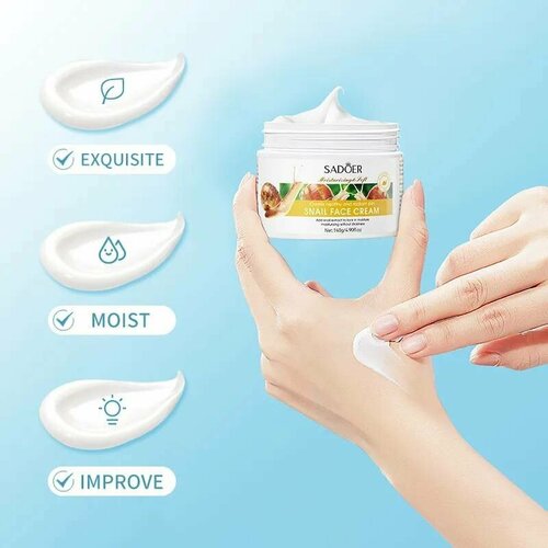 Омолаживающий крем с муцином улитки для лица и для рук Snail Moisturizer Cream