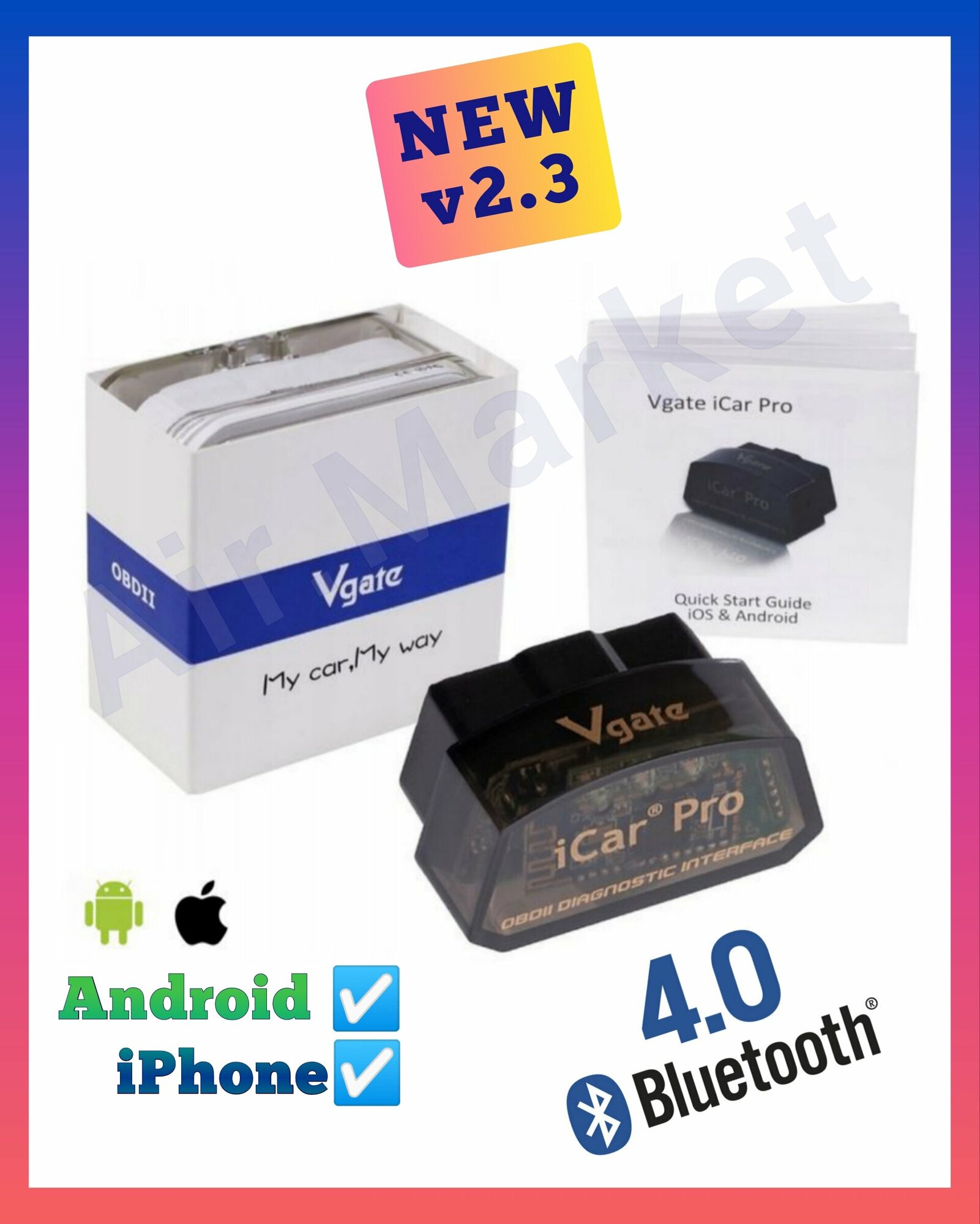 Адаптер Vgate iCar Pro Bluetooth 40