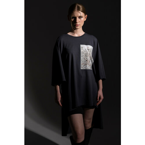 Футболка Адиантум Эц х el C/A Изделие #03, размер Oversize, серый