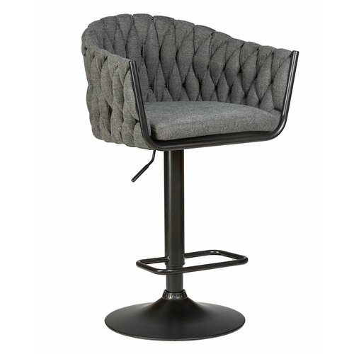 Стул барный Лого-М DOBRIN LEON сиденье графитовый (LAR-275-21), основание черный розовый, синий, оранжевый, зеленый, черный, желтый, бежевый, серый