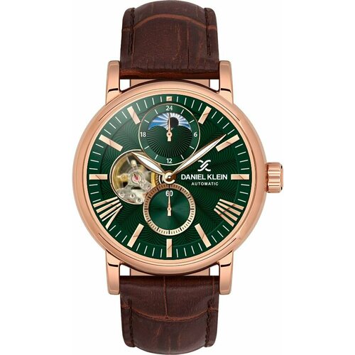 фото Наручные часы daniel klein skeleton, золотой, коричневый