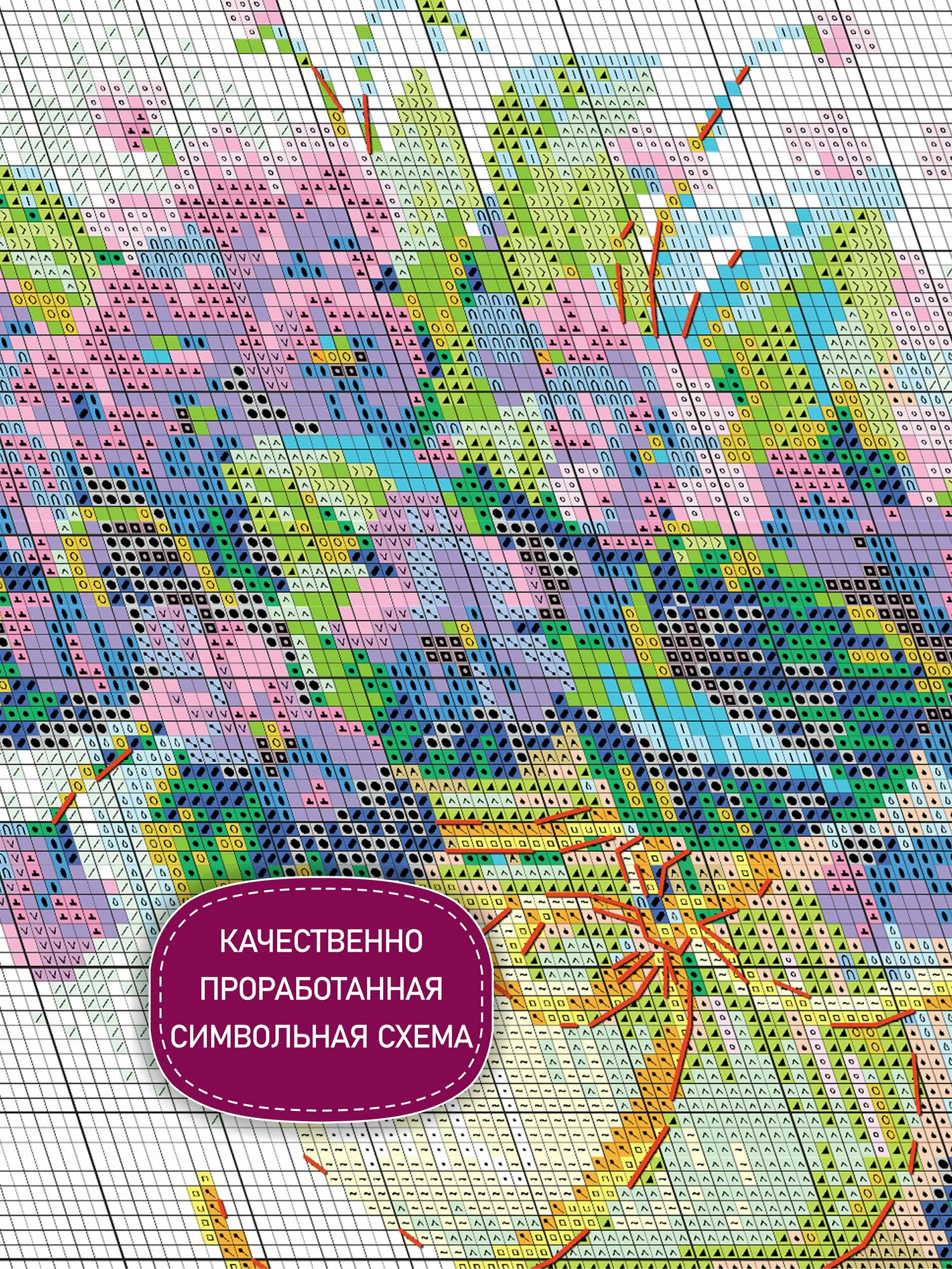 Набор для вышивания крестом Риолис, вышивка крестиком "Фиалки в горшочке", 22*22 см, 2091