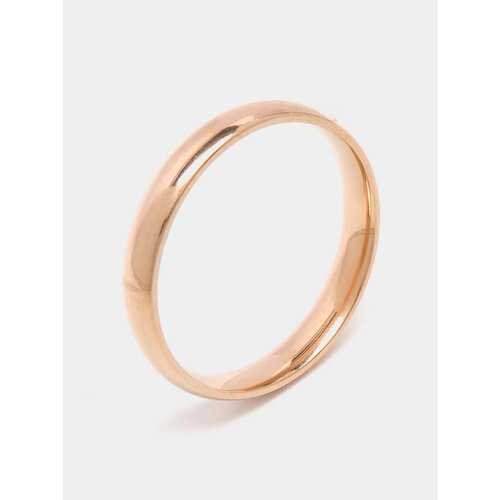 Кольцо обручальное, размер 21.5, розовый