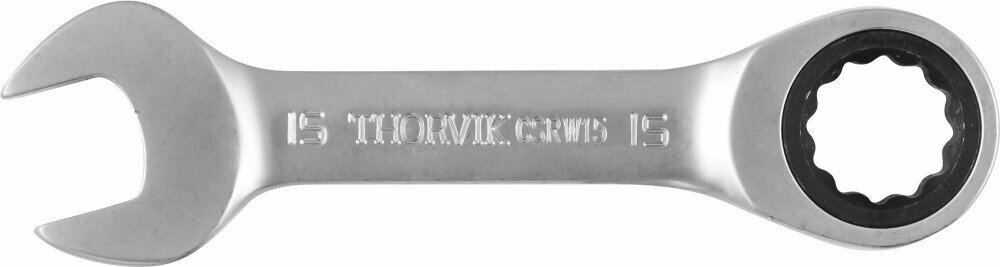 Ключ комбинированный трещоточный короткий 15 х 15 Thorvik THORVIK CSRW15 | цена за 1 шт