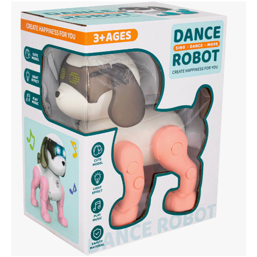 детская игрушка танцующая собака dance dog веселая собачка на батарейках со звуком Интерактивная игрушка-Робот собака