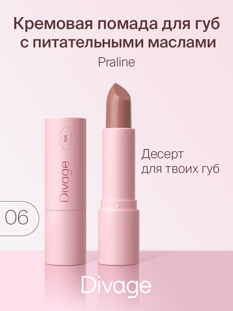 Губная помада DIVAGE Praline, №06, 4 г