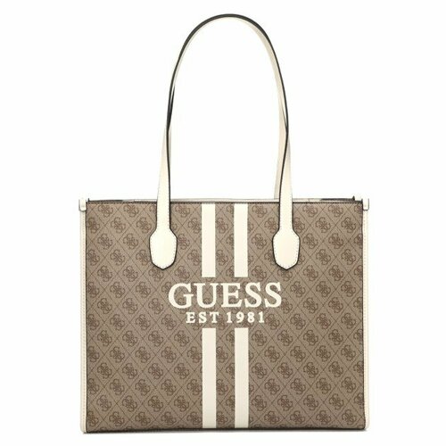 Сумка тоут GUESS, бежевый сумка сэтчел guess alexia girlfriend розовый