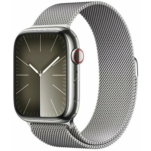 Apple Watch 9 45 Stainless Steel Silver Milanese Loop