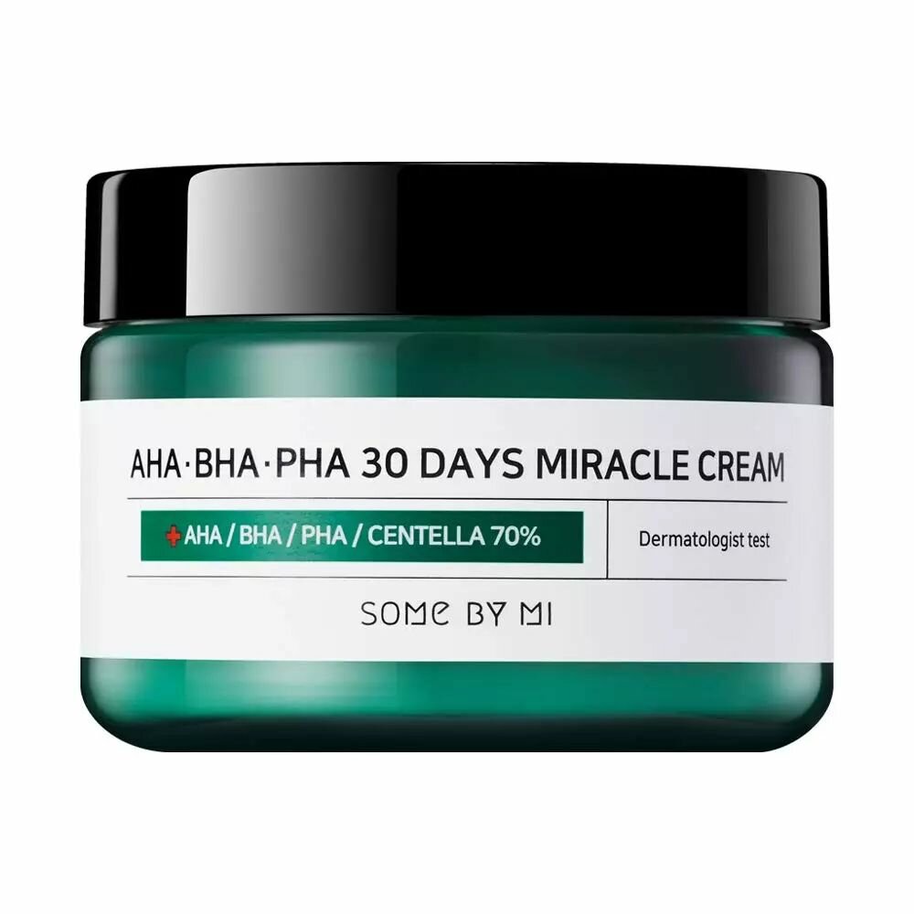 Some By Mi AHA-BHA-PHA 30 Days Miracle Cream Крем для лица с 3 видами кислот и центеллой азиатской, 60 г