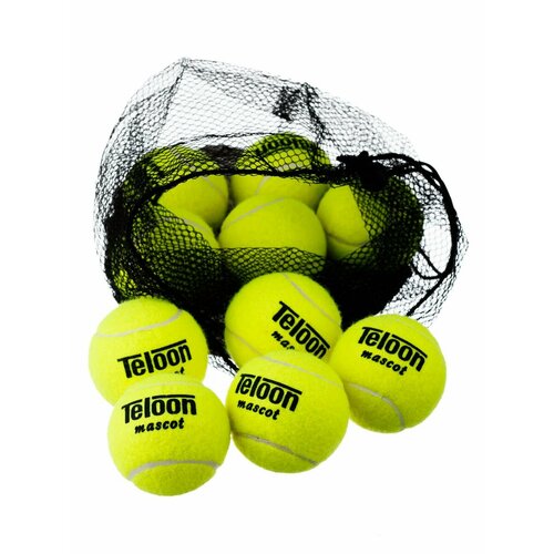 Мяч для большого тенниса Mr.Fox Teloon 10 шт в сетке мяч для большого тенниса mr fox teloon 2 шт