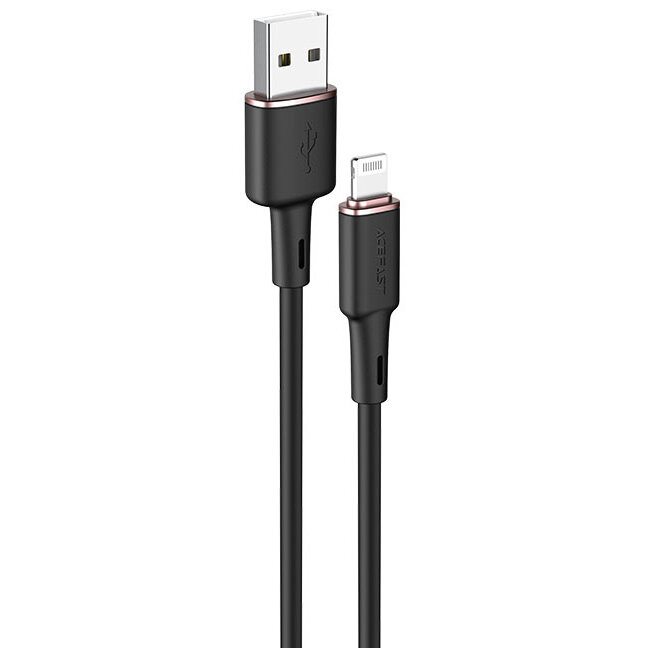 Кабель Acefast C2-02 USB-A to Lightning Charging Data Cable (1,2 метра) чёрный (AF-C2-02-BK)