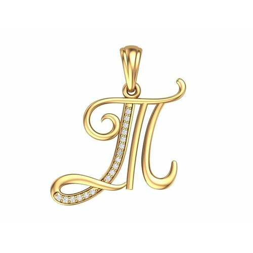 Подвеска, серебро, 925 проба, фианит