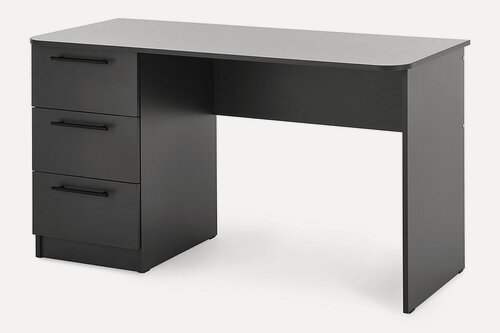 Изображение товара Письменный стол Акварель 130х75х60 см, 3 ящика, цвет антрацит