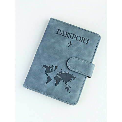Обложка для паспорта LeatherStyle, синий