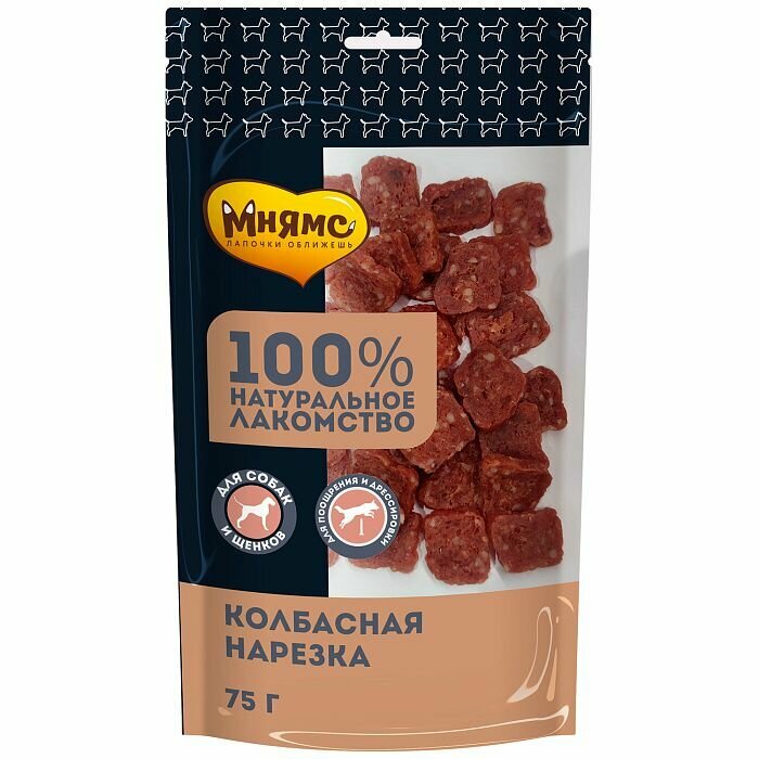 Мнямс лакомство для собак Колбасная нарезка 75г (2 шт)