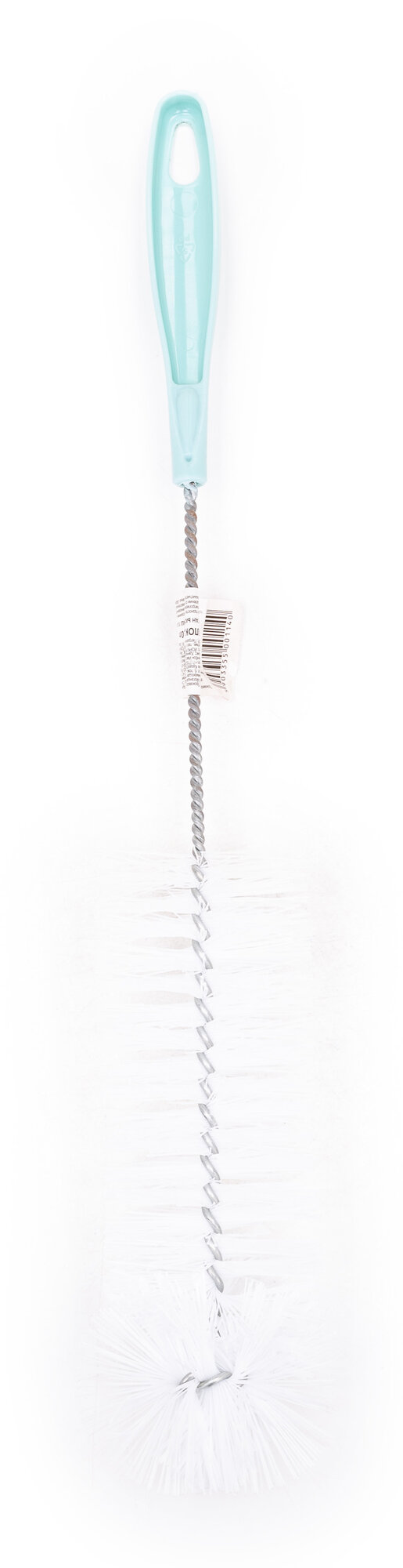 Ершик для бутылок York / Йорк 4103 пластик бело-голубой 38см / щетка для мытья посуды