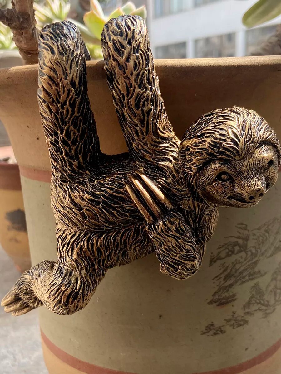 Украшение на горшок ленивец — фото 1