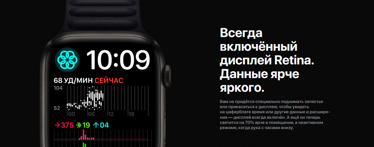 Смарт-часы APPLE Watch Series 7 A2473 сияющая звезда (mkmy3ll/a) - фото №15