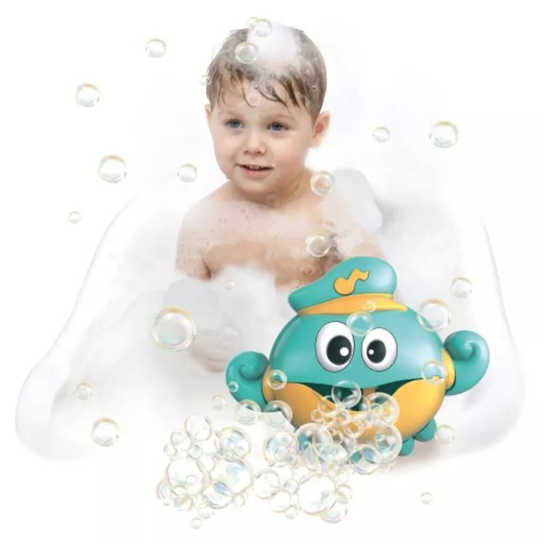 Генератор пены Жирафики "Осьминог", для купания, с музыкой, 2 батарейки АА — фото 1