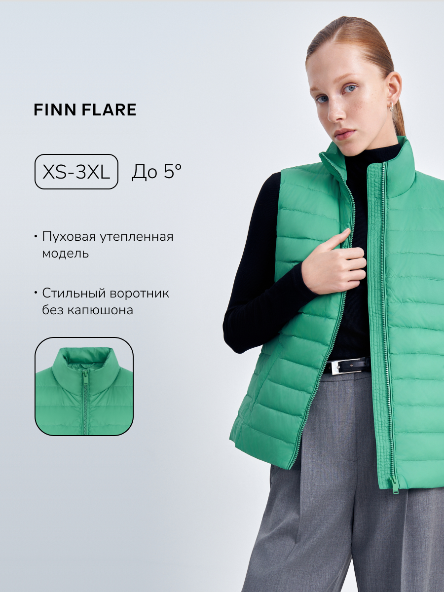 Жилет FINN FLARE BAS-10073.AE, размер L(170-96-102), зелeный