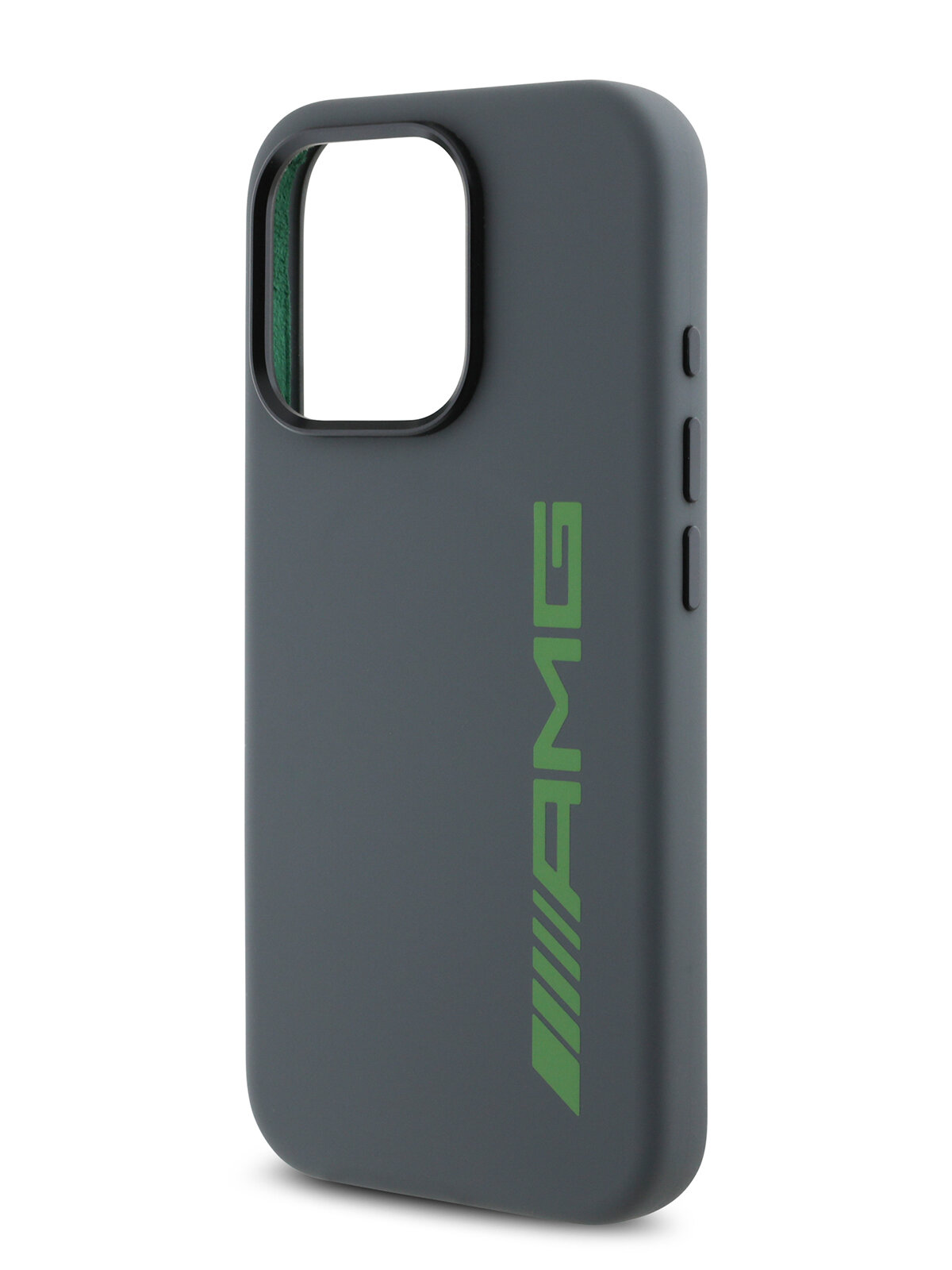 AMG для iPhone 16 Pro чехол Liquid silicone Big Logo Hard Grey (MagSafe)
