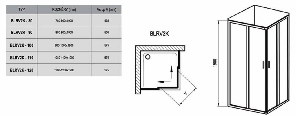 Ravak Blix BLRV2K-90 1XV70100Z1 белый + стекло Транспарент