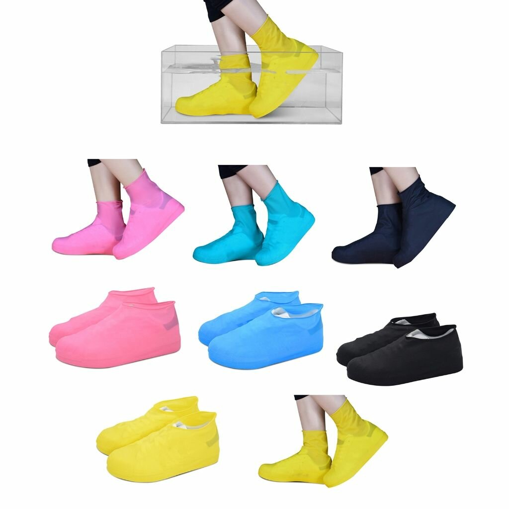 Латексный чехол для обуви-черный-high top M
