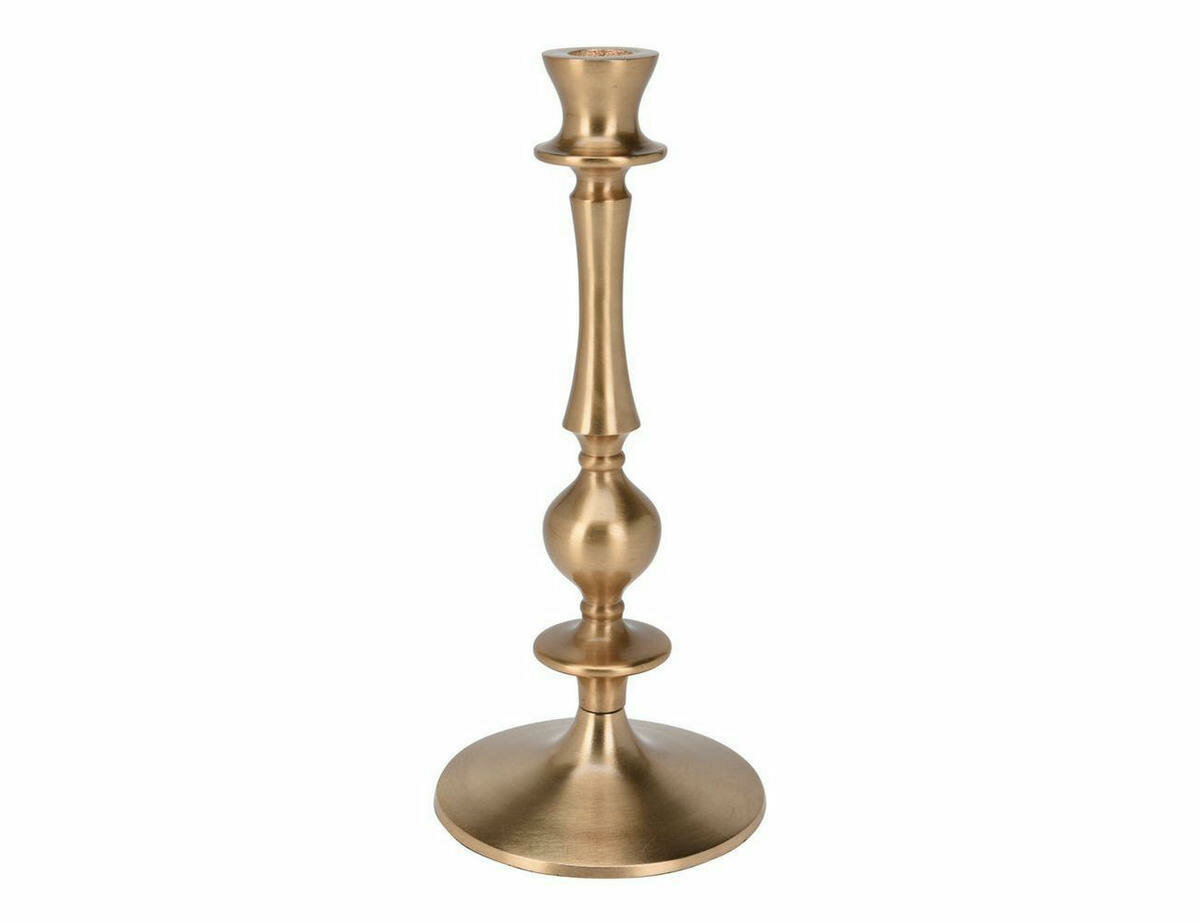 Подсвечник для одной свечи, металл, золотой, 27х12 см, Koopman International