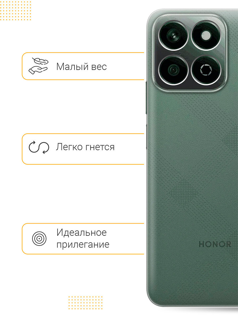 Силиконовый чехол на Honor X7C прозрачный — фото 1