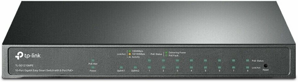 TP-Link TL-SG1210MPE (9 x GE (8 x PoE+), 1 x ComboSFP, 123W, EasySmart) — фото 1
