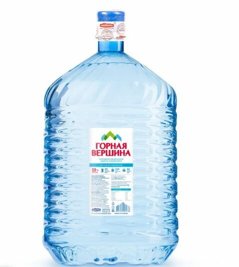 Вода питьевая Горная Вершина19л негазированная (бутыль одноразовая 1 шт.)