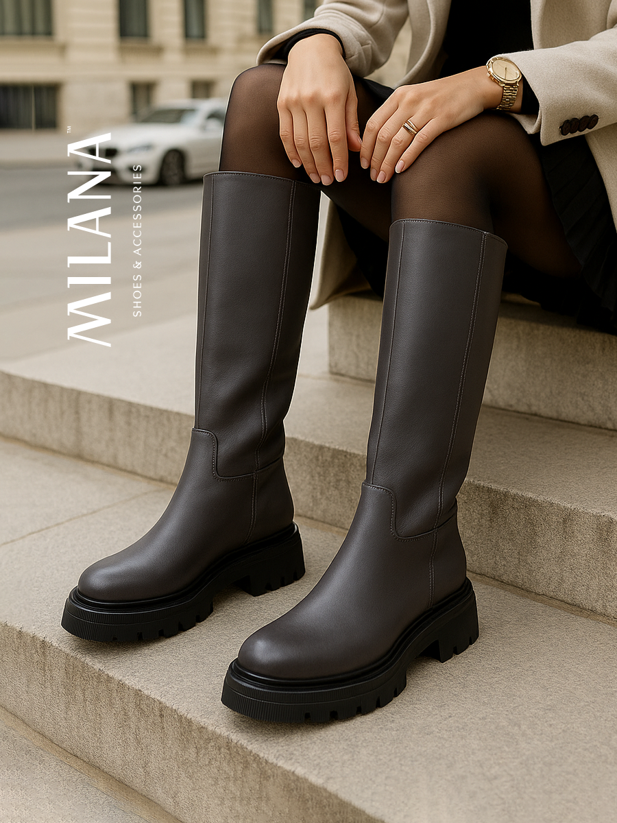 Сапоги Milana, полнота F (EU)/ на среднюю стопу, размер 37, серый