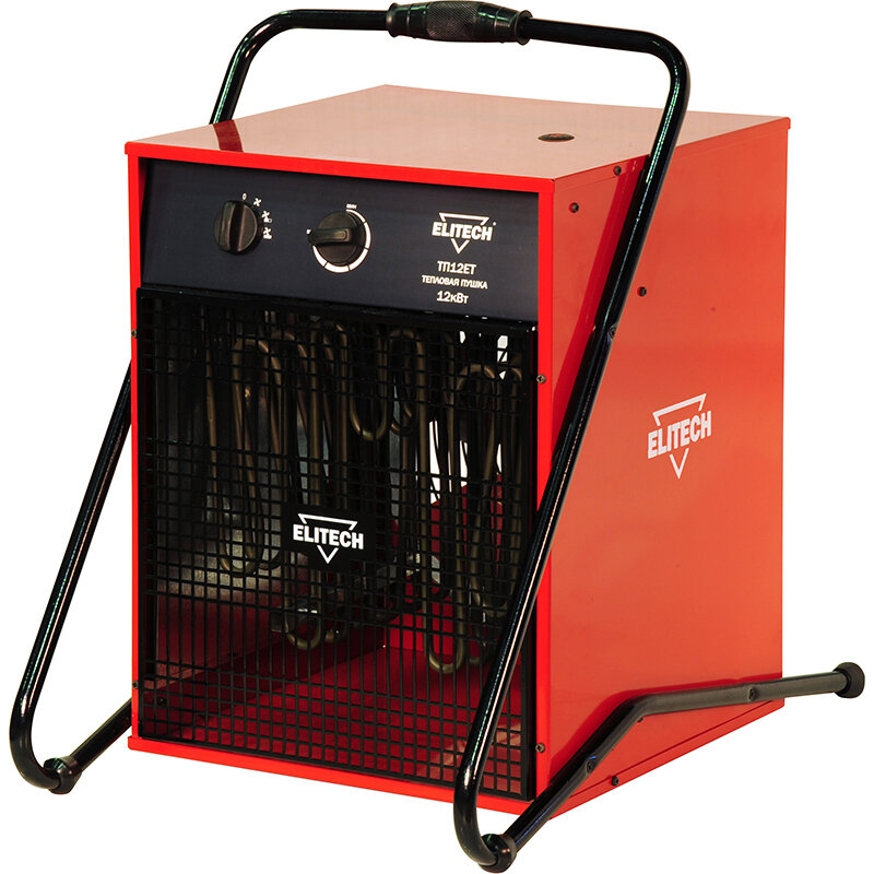Тепловая пушка Elitech ТВ 15ЕТ Тепловая мощность - 12 кВт Воздушный поток - 1700 м³/ч